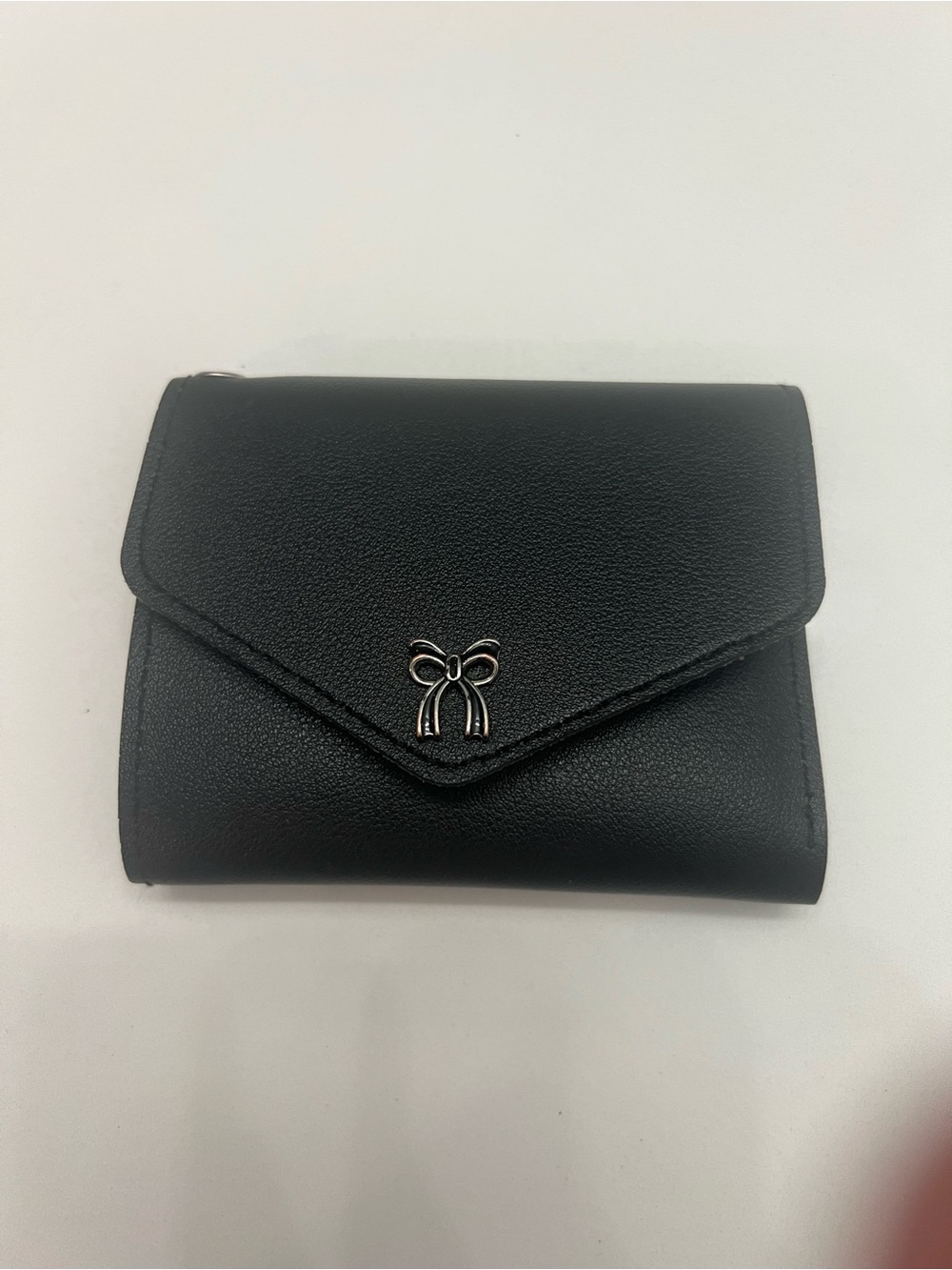 Classic Black Bow Accent Women's Wallet
